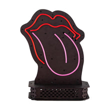 Load image into Gallery viewer, Lit Up Tongue Out Neon Light from Scotch &amp; Sofa.
