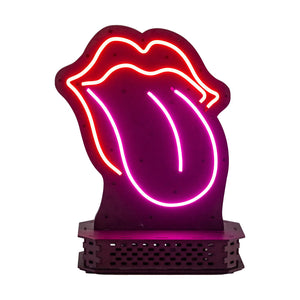 Lit Up Tongue Out Neon Light from Scotch & Sofa.